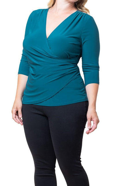 Femme Fatale Faux Wrap Top - Plus