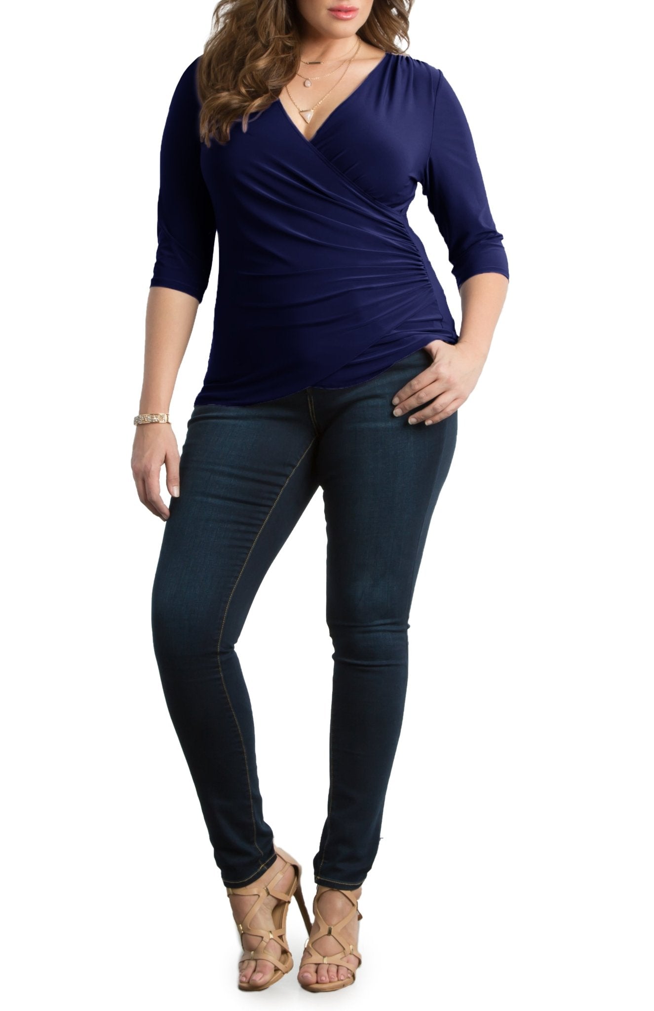 Femme Fatale Faux Wrap Top - Plus