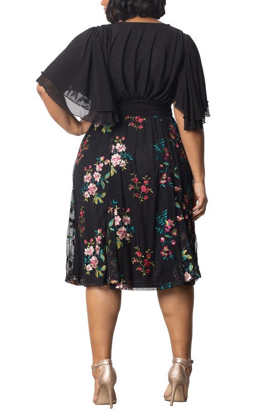Lillian Embroidered Cocktail Dress - Plus