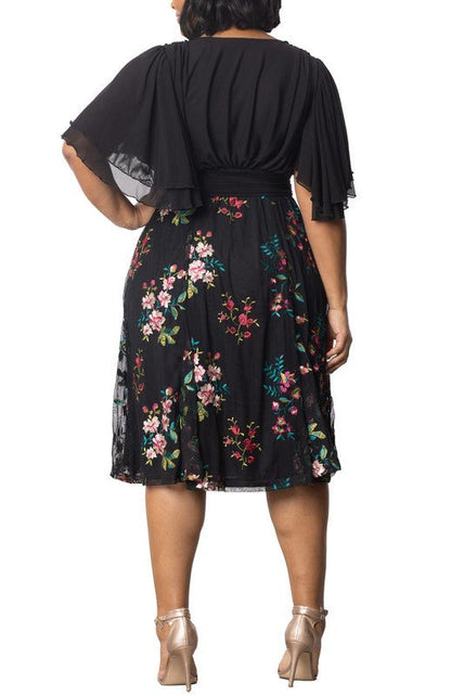 Lillian Embroidered Cocktail Dress - Plus