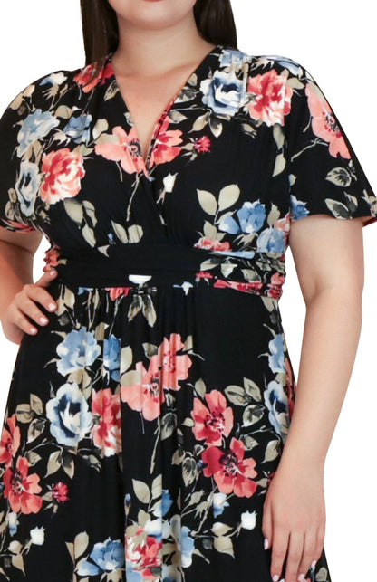 Vienna Maxi Floral Dress - Plus