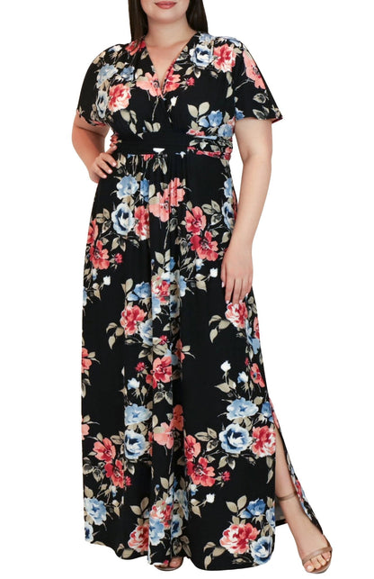 Vienna Maxi Floral Dress - Plus
