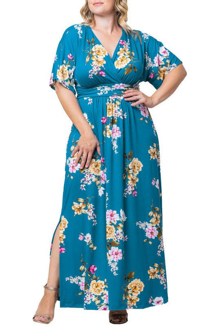 Vienna Maxi Floral Dress - Plus